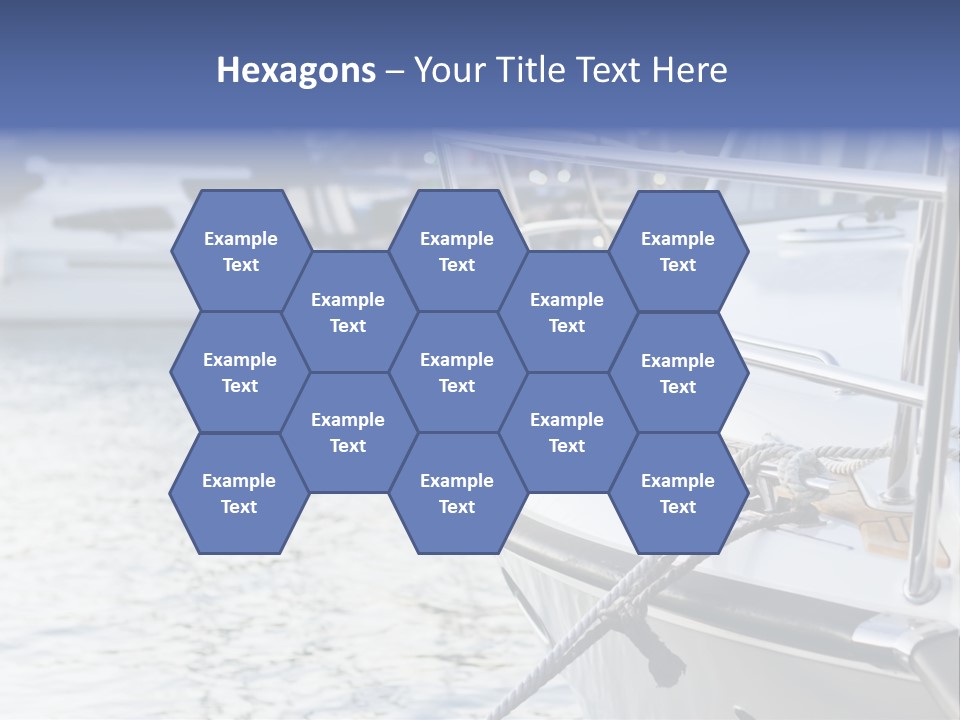 Luxury Yacht Anchored Marina PowerPoint Template