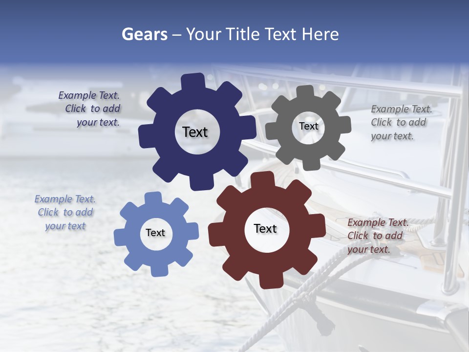 Luxury Yacht Anchored Marina PowerPoint Template