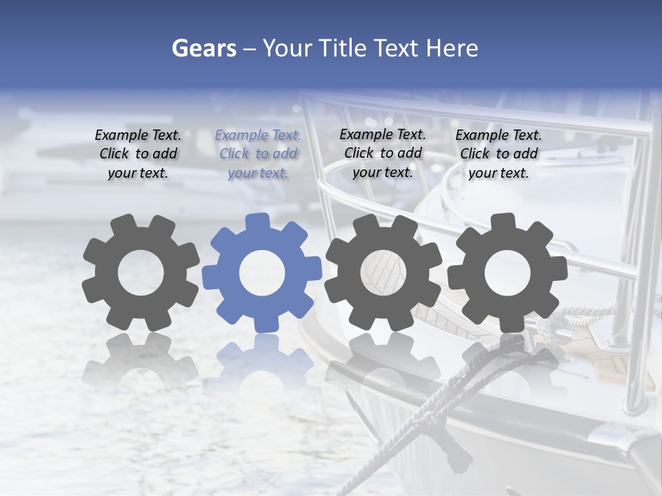 Luxury Yacht Anchored Marina PowerPoint Template