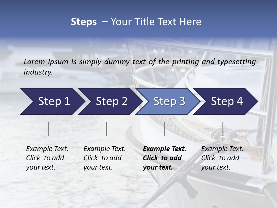 Luxury Yacht Anchored Marina PowerPoint Template