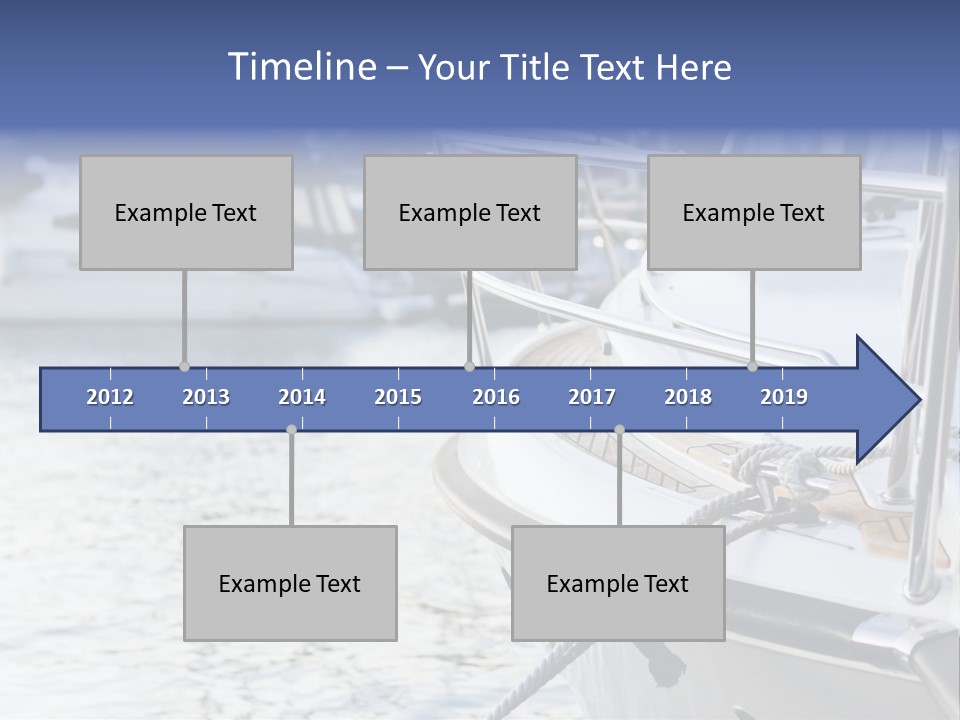 Luxury Yacht Anchored Marina PowerPoint Template