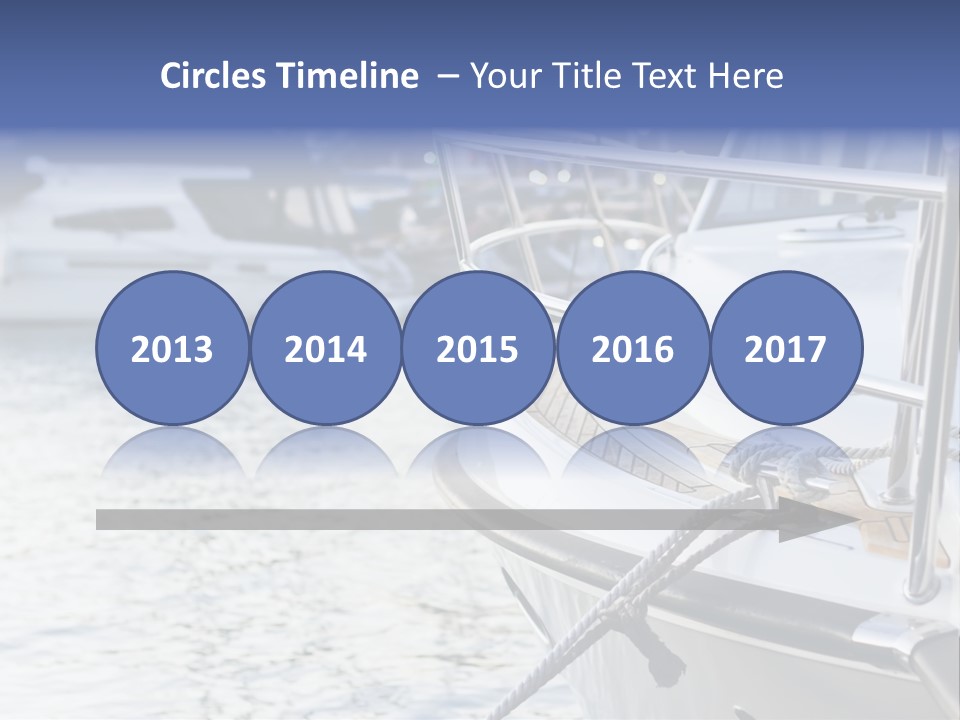 Luxury Yacht Anchored Marina PowerPoint Template