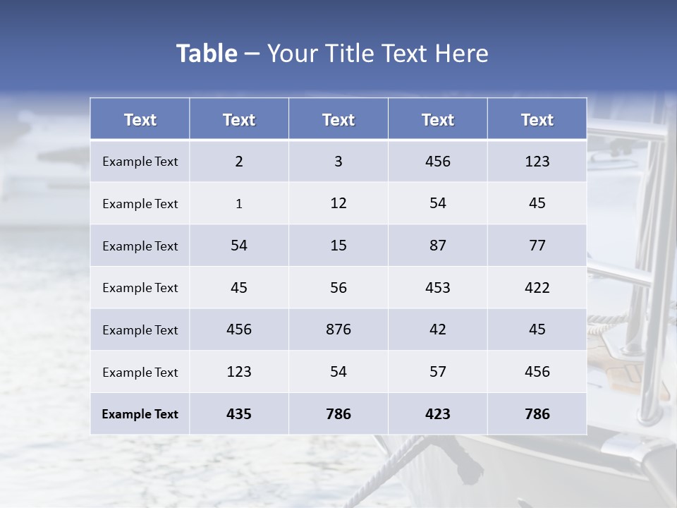 Luxury Yacht Anchored Marina PowerPoint Template