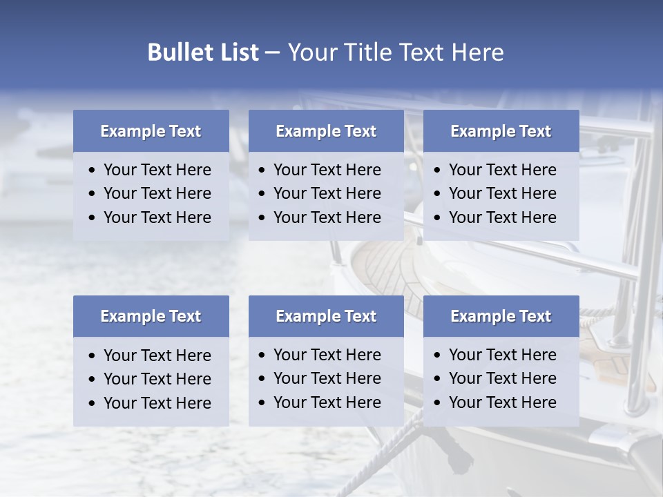 Luxury Yacht Anchored Marina PowerPoint Template