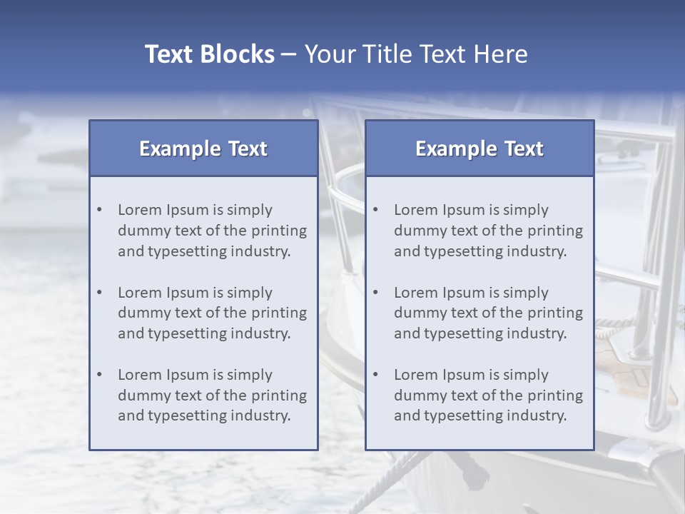 Luxury Yacht Anchored Marina PowerPoint Template