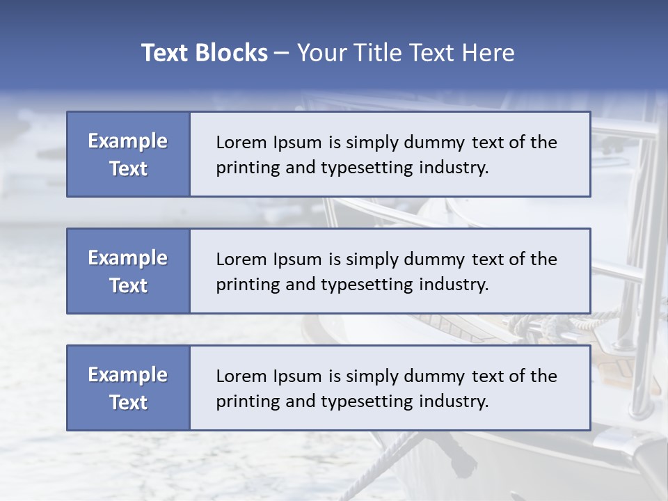 Luxury Yacht Anchored Marina PowerPoint Template