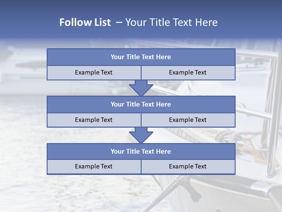 Luxury Yacht Anchored Marina PowerPoint Template