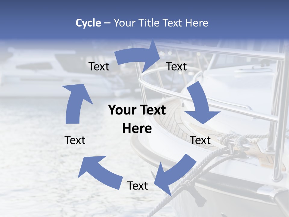 Luxury Yacht Anchored Marina PowerPoint Template