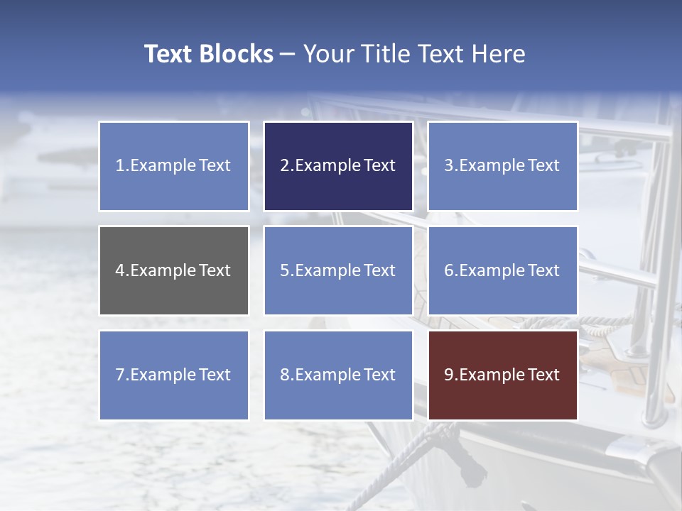 Luxury Yacht Anchored Marina PowerPoint Template