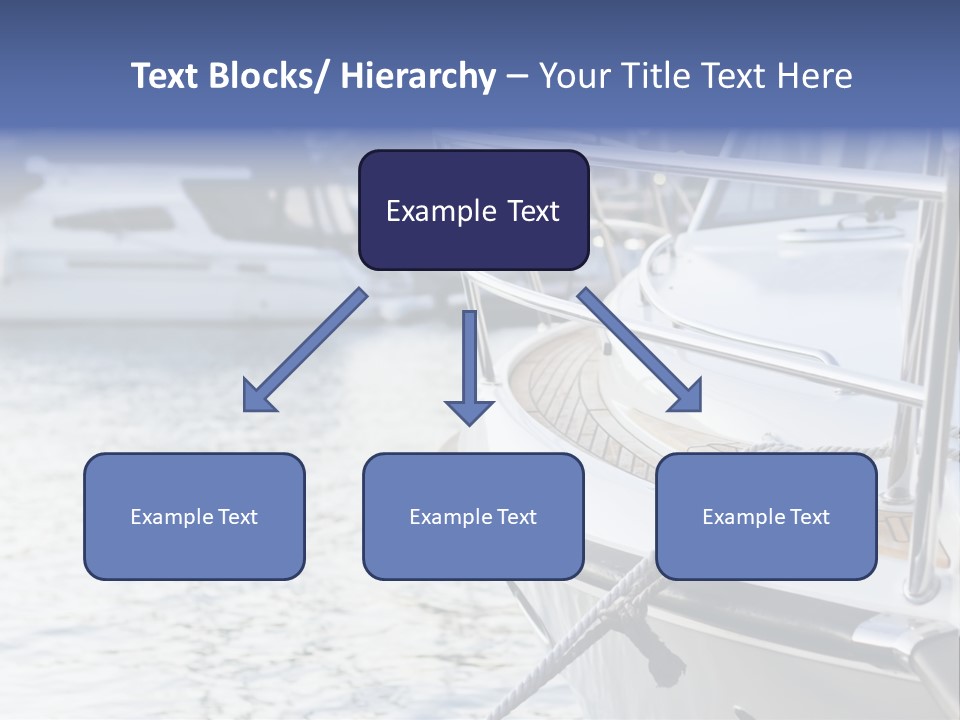 Luxury Yacht Anchored Marina PowerPoint Template