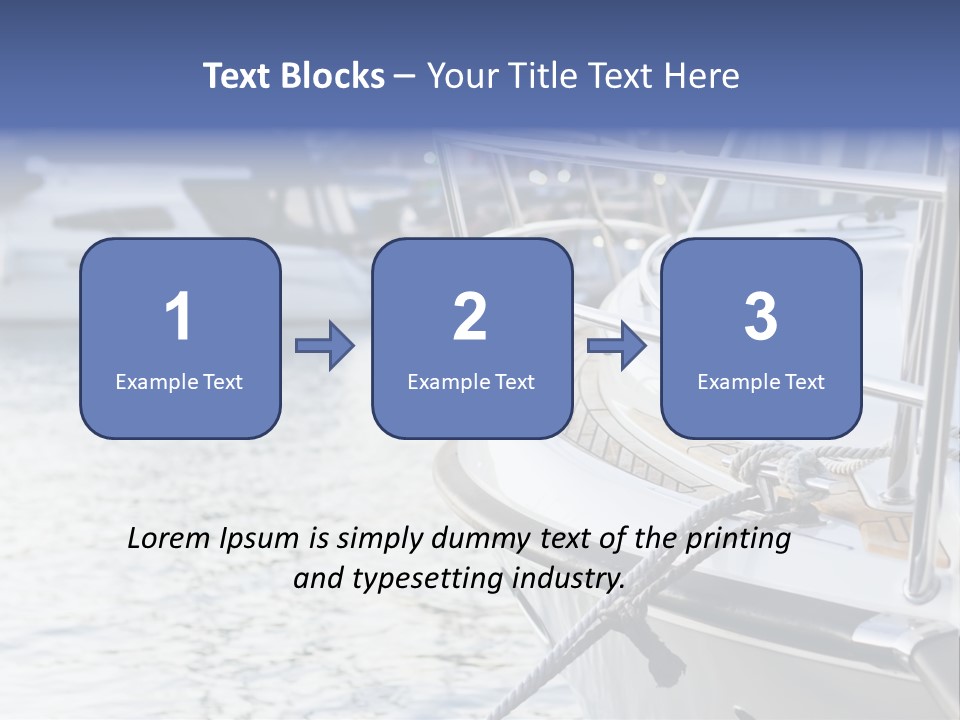 Luxury Yacht Anchored Marina PowerPoint Template