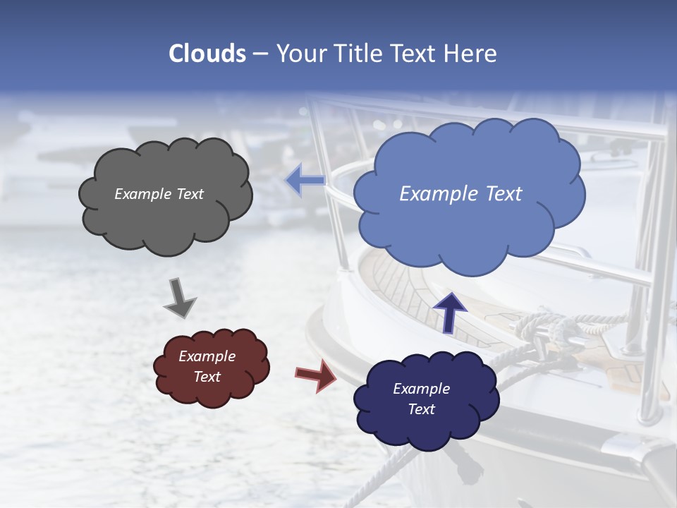 Luxury Yacht Anchored Marina PowerPoint Template