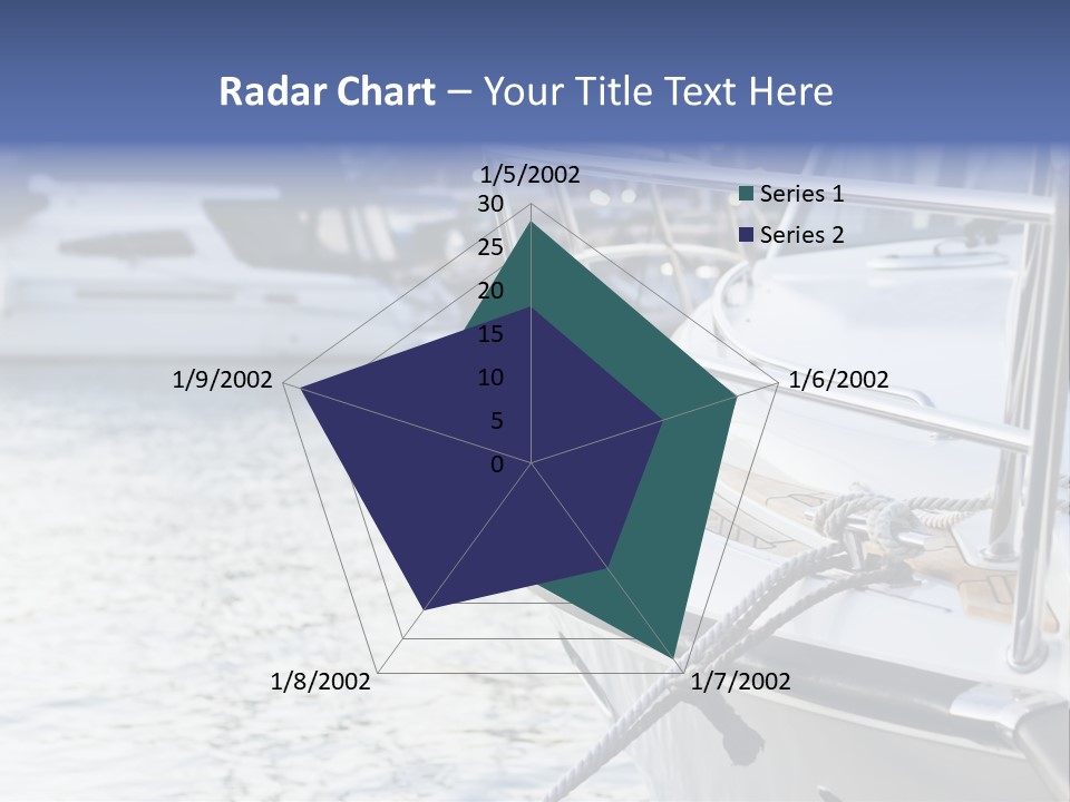 Luxury Yacht Anchored Marina PowerPoint Template