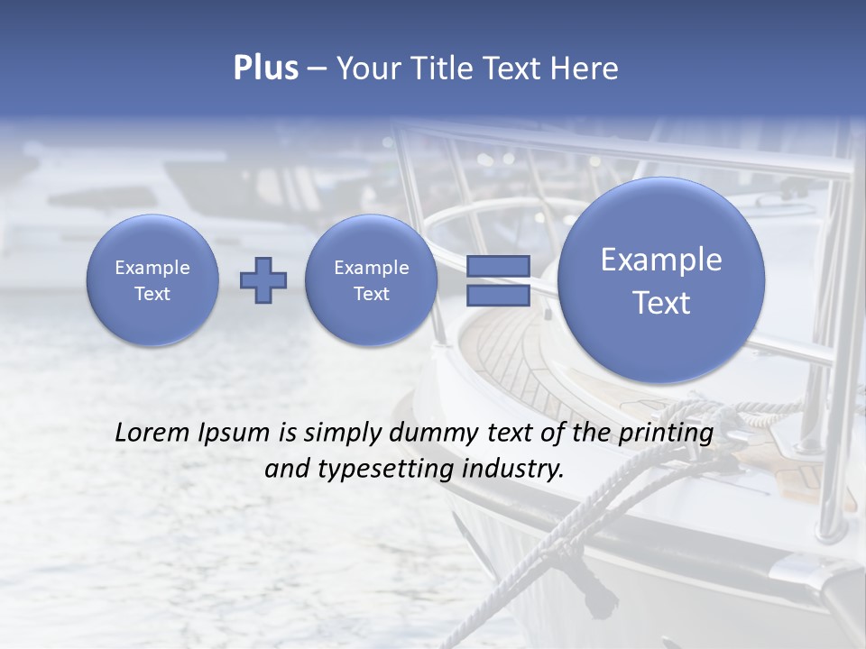 Luxury Yacht Anchored Marina PowerPoint Template