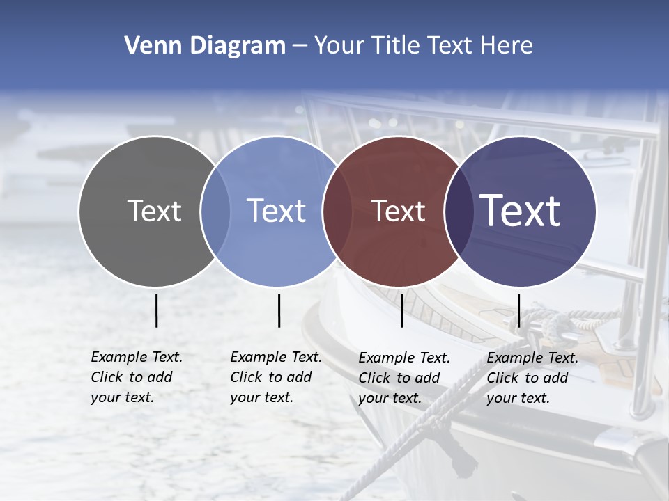 Luxury Yacht Anchored Marina PowerPoint Template