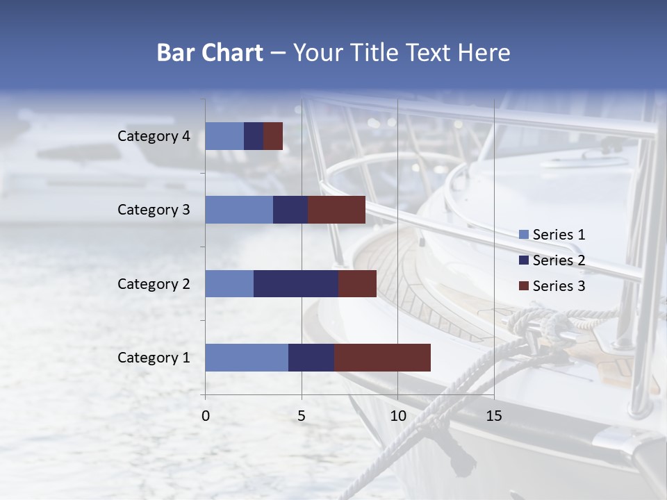 Luxury Yacht Anchored Marina PowerPoint Template