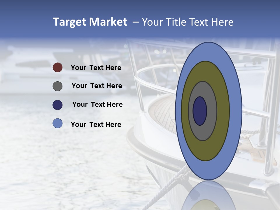 Luxury Yacht Anchored Marina PowerPoint Template