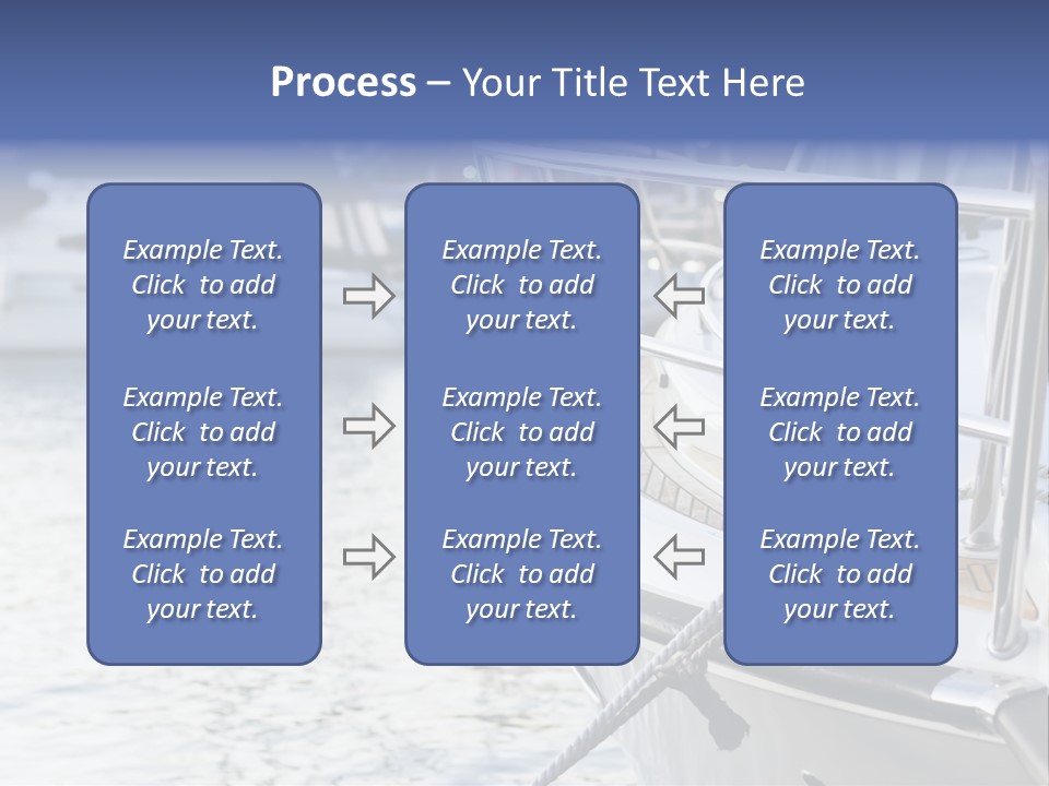 Luxury Yacht Anchored Marina PowerPoint Template