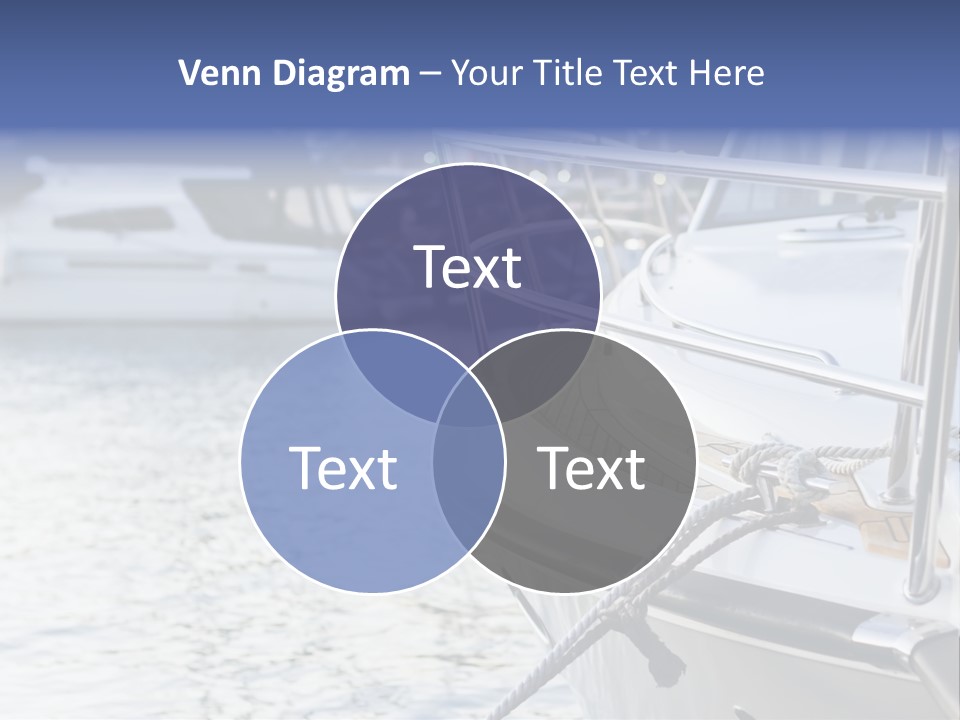 Luxury Yacht Anchored Marina PowerPoint Template