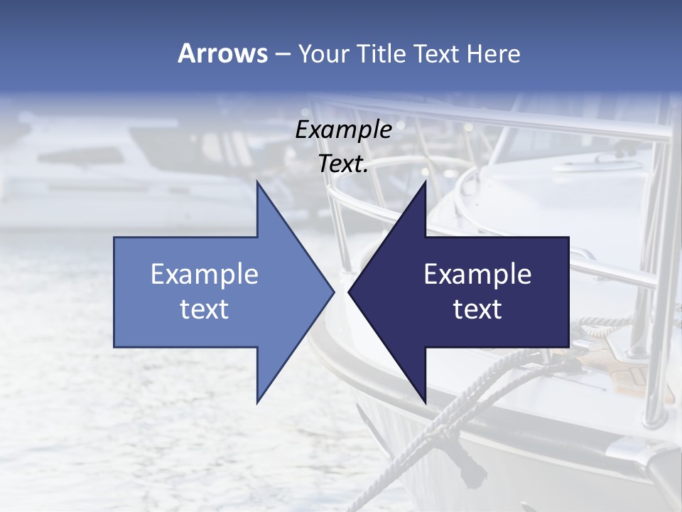 Luxury Yacht Anchored Marina PowerPoint Template