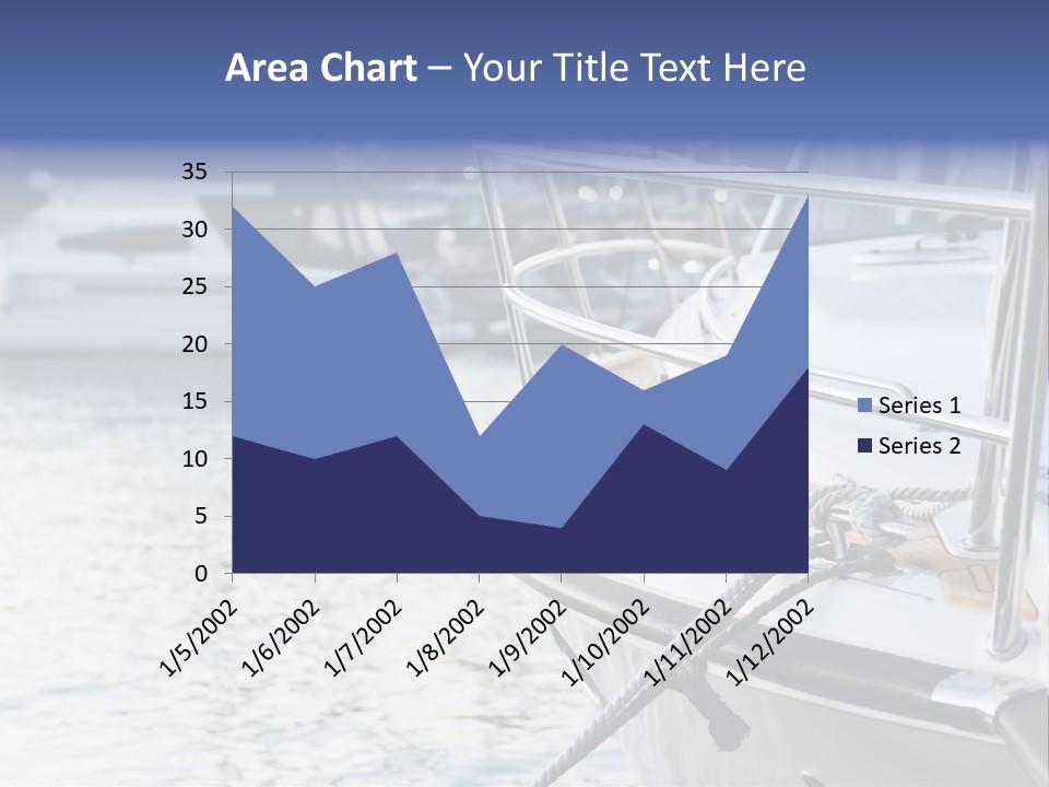 Luxury Yacht Anchored Marina PowerPoint Template