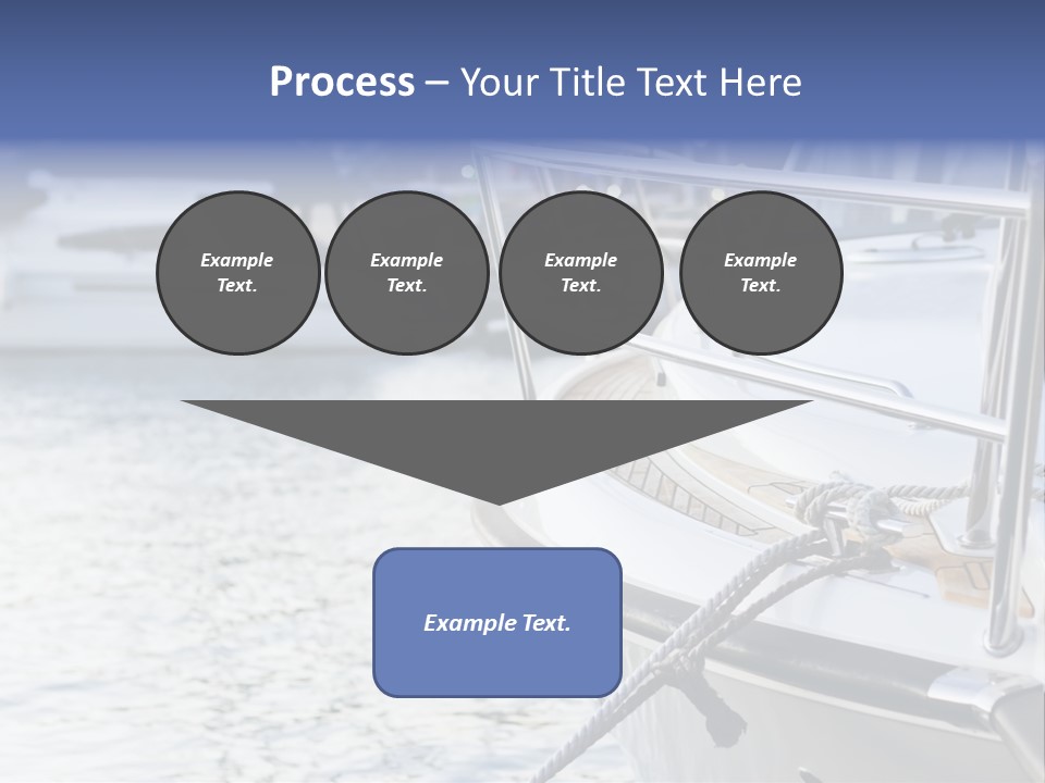 Luxury Yacht Anchored Marina PowerPoint Template