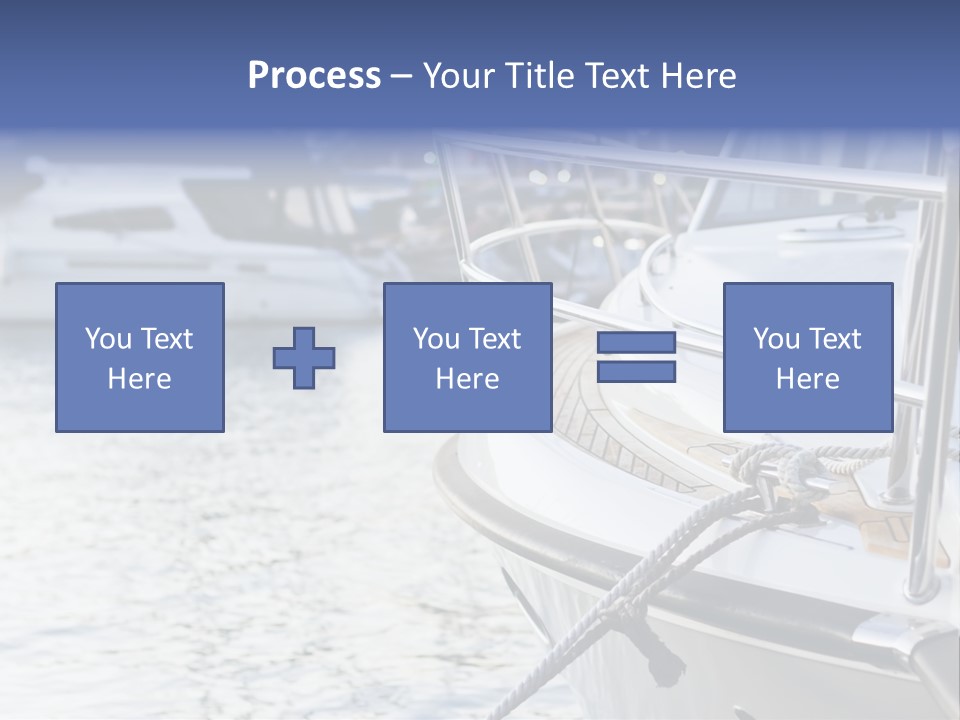 Luxury Yacht Anchored Marina PowerPoint Template