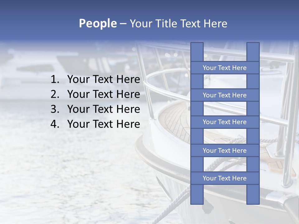 Luxury Yacht Anchored Marina PowerPoint Template