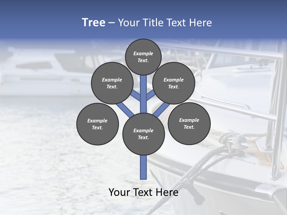 Luxury Yacht Anchored Marina PowerPoint Template