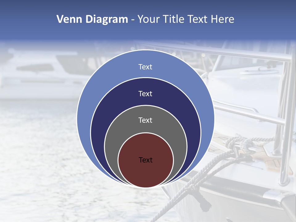 Luxury Yacht Anchored Marina PowerPoint Template