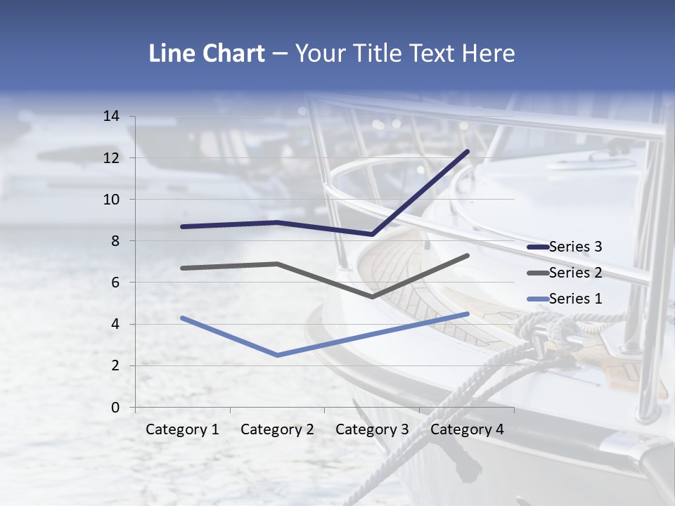 Luxury Yacht Anchored Marina PowerPoint Template