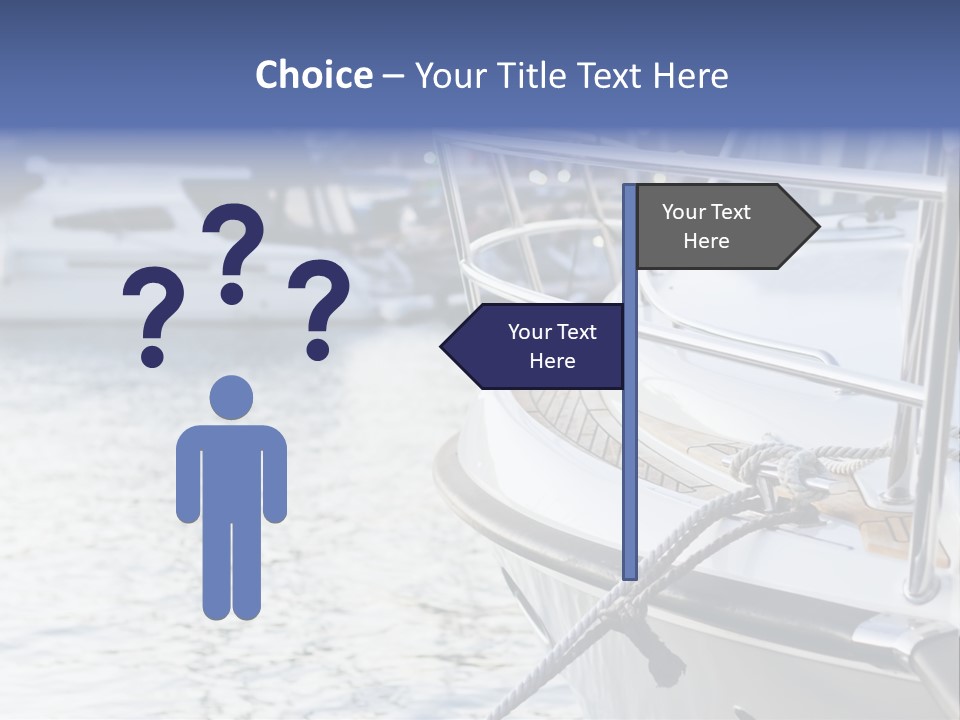 Luxury Yacht Anchored Marina PowerPoint Template