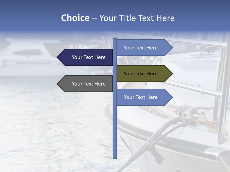 Luxury Yacht Anchored Marina PowerPoint Template