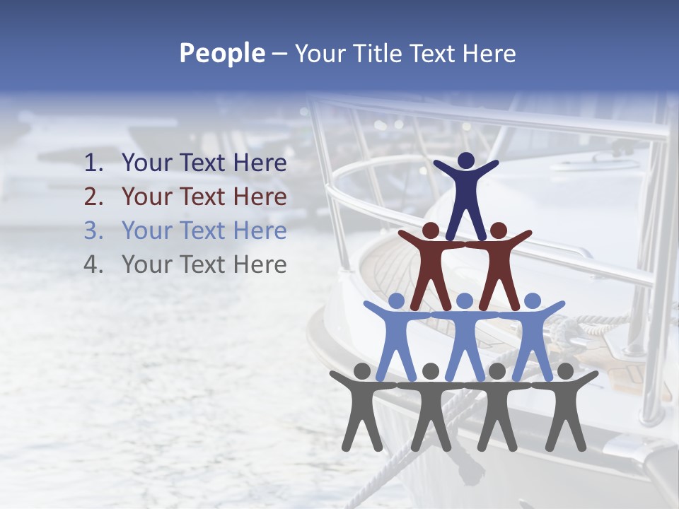 Luxury Yacht Anchored Marina PowerPoint Template