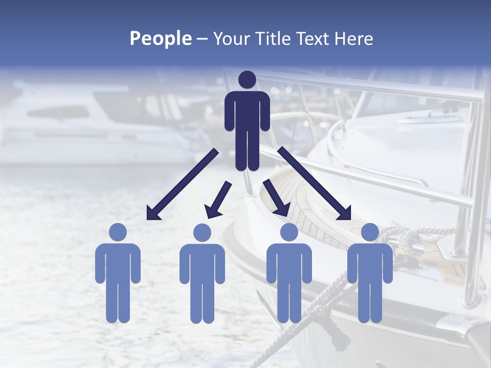 Luxury Yacht Anchored Marina PowerPoint Template