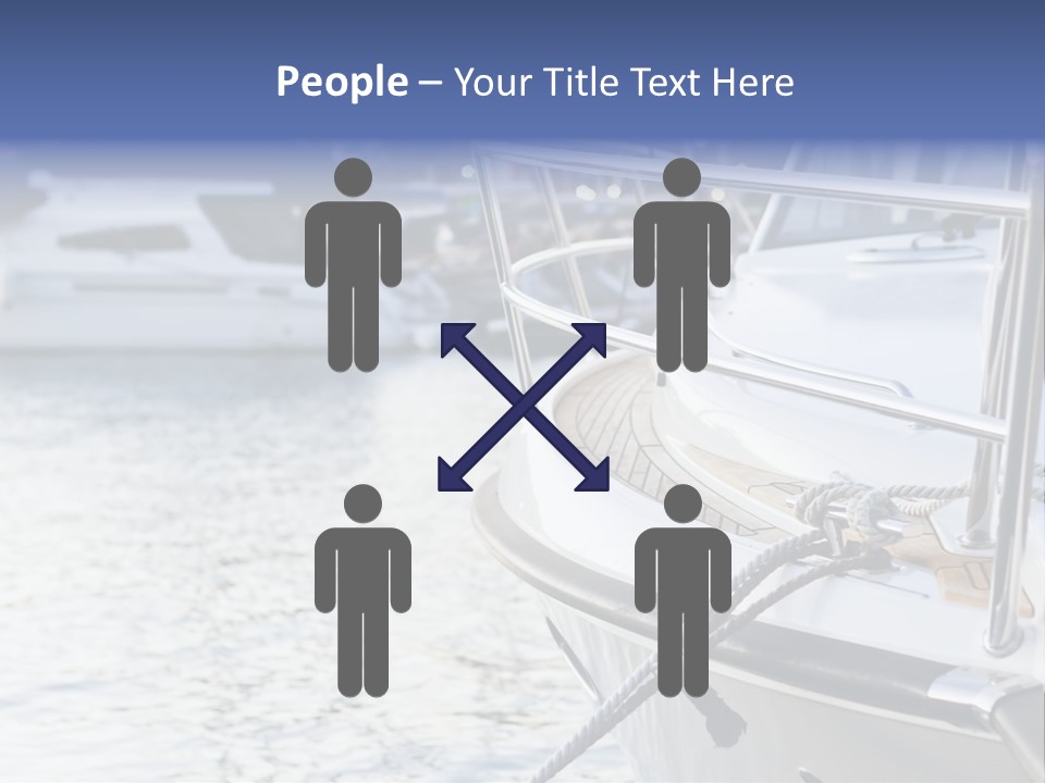 Luxury Yacht Anchored Marina PowerPoint Template