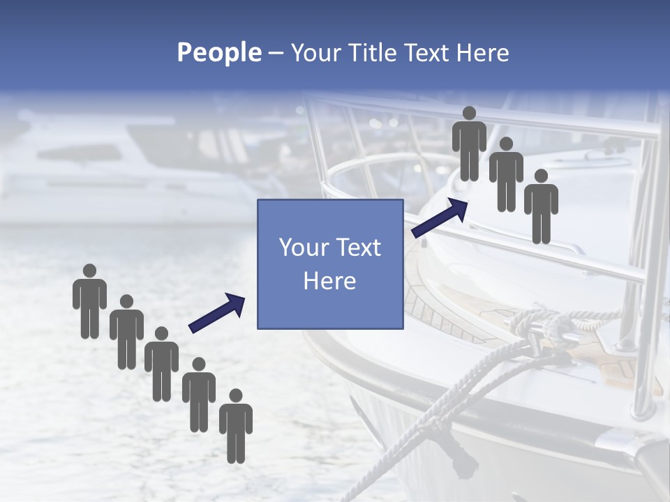 Luxury Yacht Anchored Marina PowerPoint Template