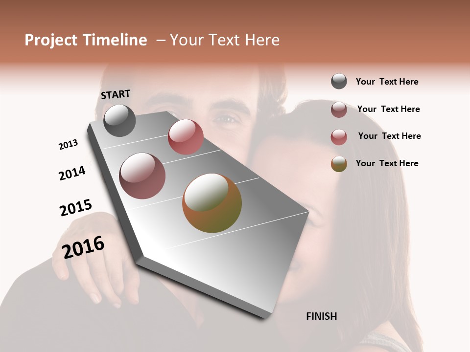 Married Cut Out European PowerPoint Template