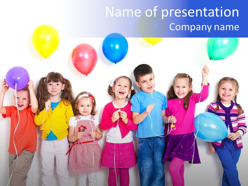 Life Childhood Line PowerPoint Template