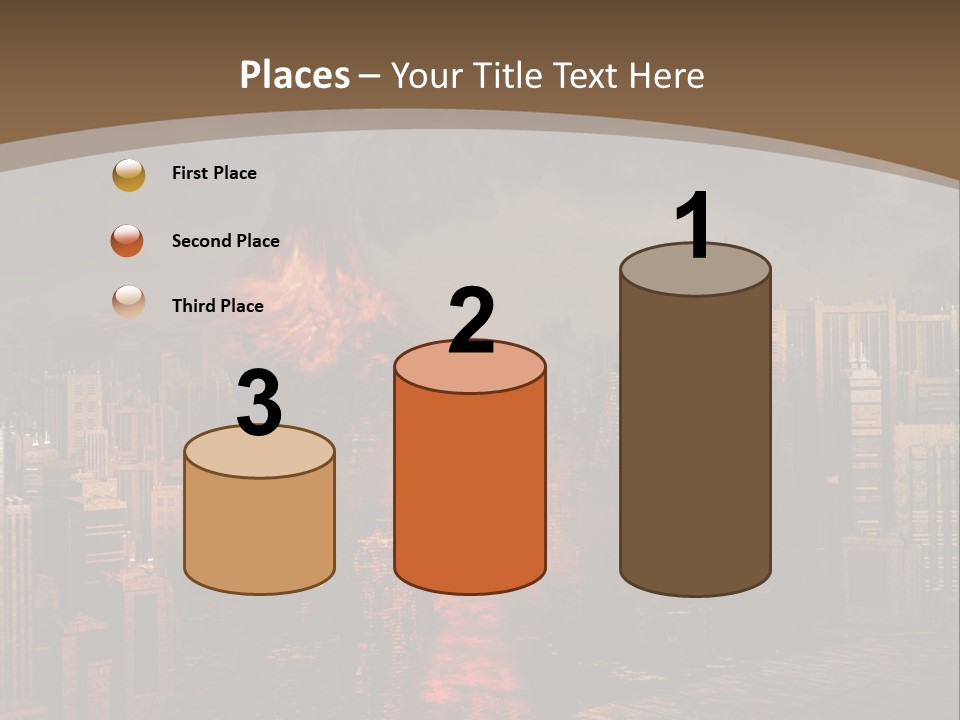 Eruption Dust City PowerPoint Template