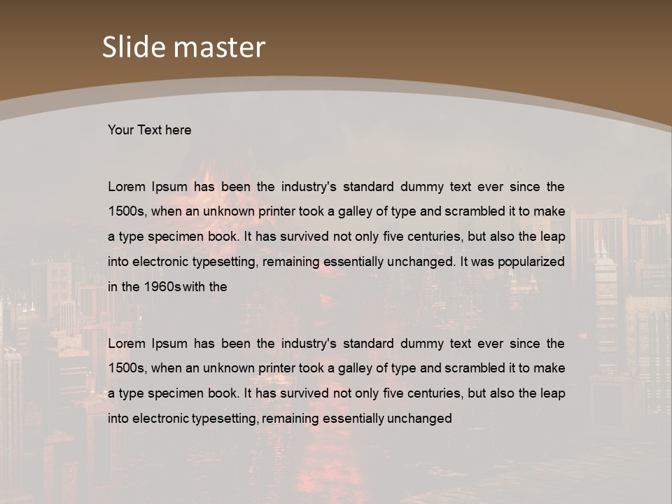 Eruption Dust City PowerPoint Template