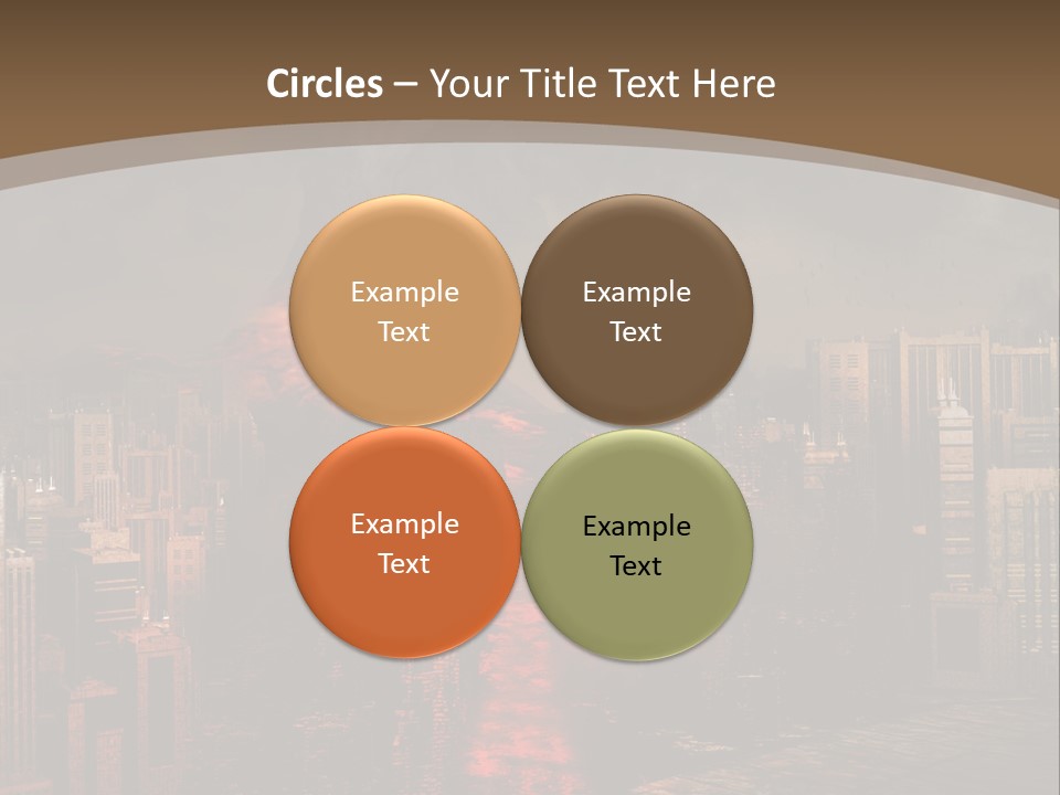 Eruption Dust City PowerPoint Template