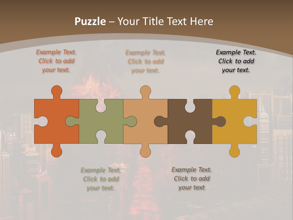 Eruption Dust City PowerPoint Template