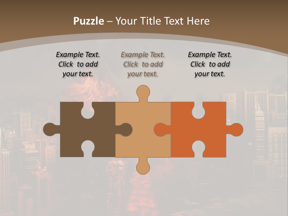 Eruption Dust City PowerPoint Template