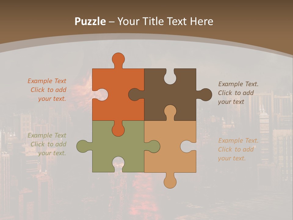 Eruption Dust City PowerPoint Template