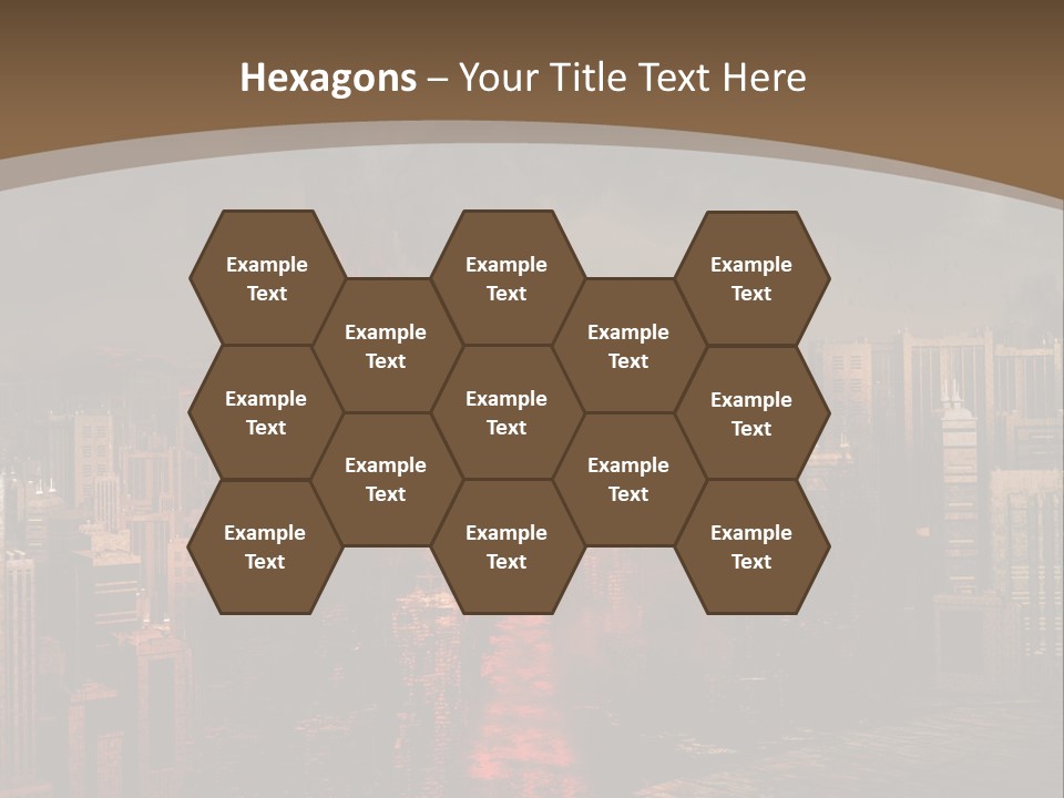 Eruption Dust City PowerPoint Template