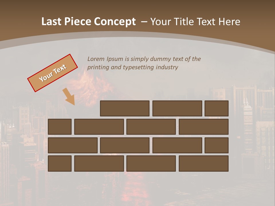 Eruption Dust City PowerPoint Template