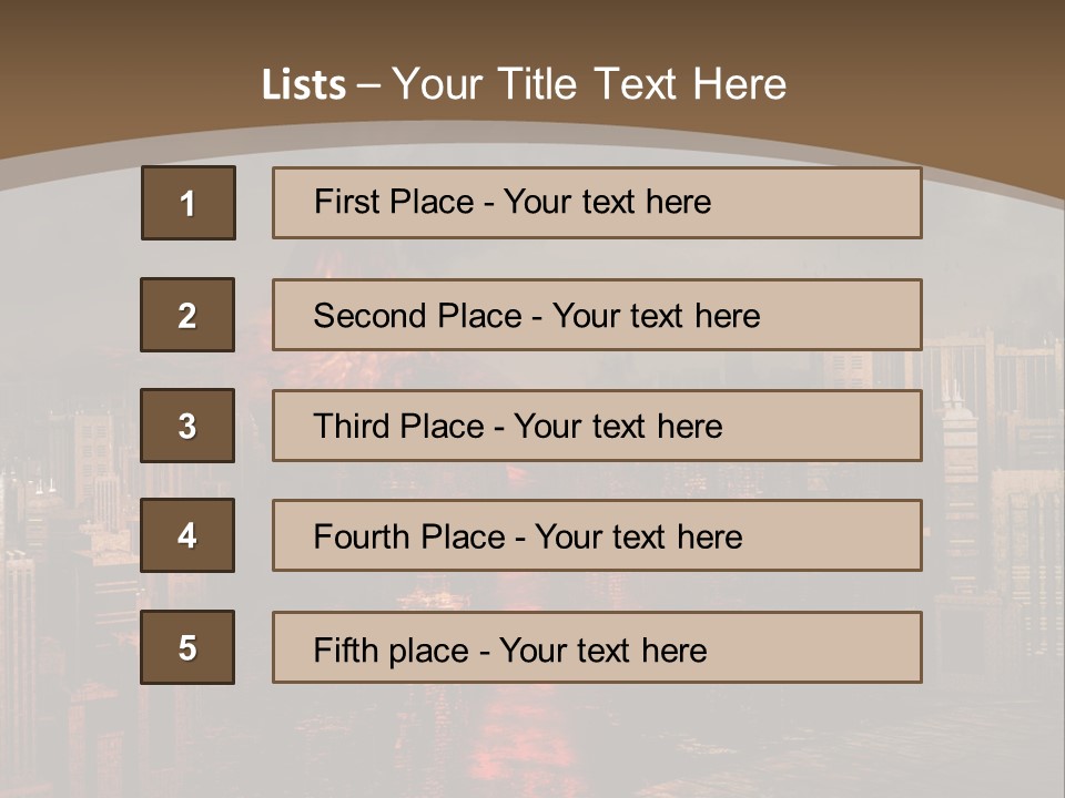 Eruption Dust City PowerPoint Template