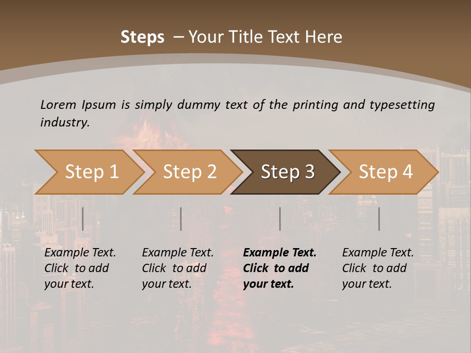 Eruption Dust City PowerPoint Template