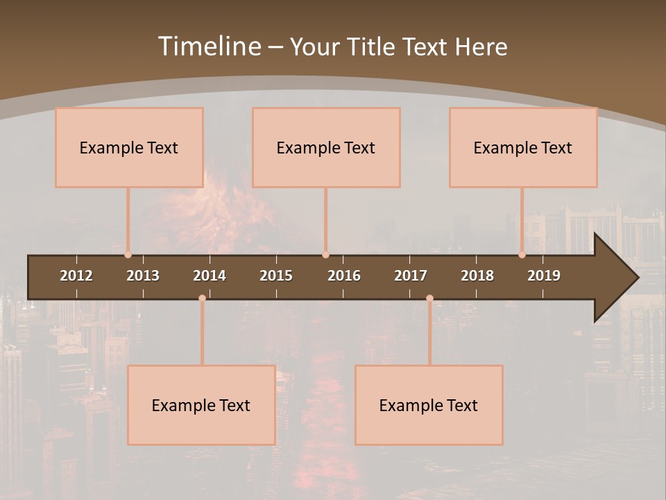 Eruption Dust City PowerPoint Template